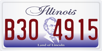 IL license plate B304915