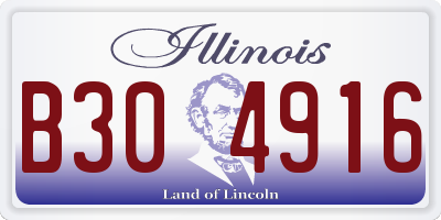 IL license plate B304916
