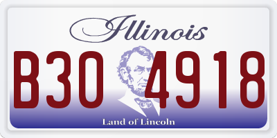 IL license plate B304918