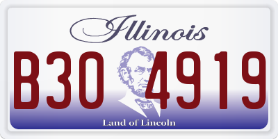 IL license plate B304919