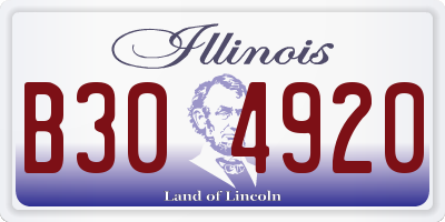 IL license plate B304920