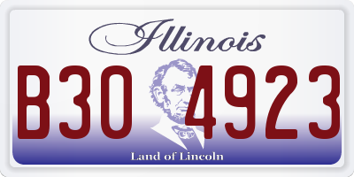 IL license plate B304923