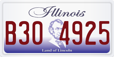 IL license plate B304925