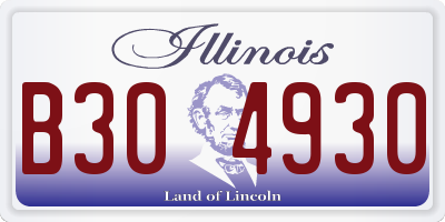 IL license plate B304930