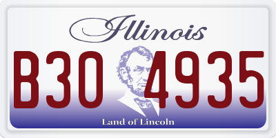 IL license plate B304935