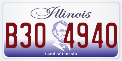 IL license plate B304940