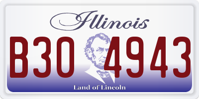 IL license plate B304943