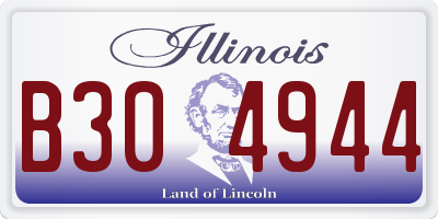 IL license plate B304944