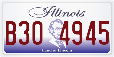 IL license plate B304945