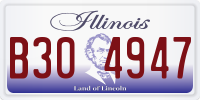 IL license plate B304947