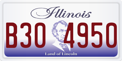 IL license plate B304950
