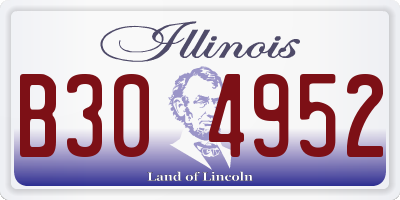 IL license plate B304952