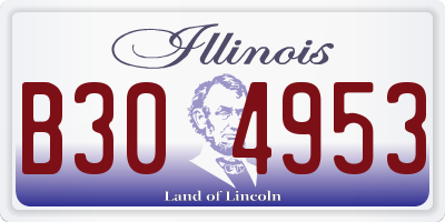 IL license plate B304953