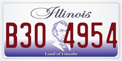 IL license plate B304954