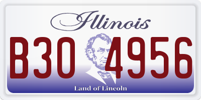 IL license plate B304956