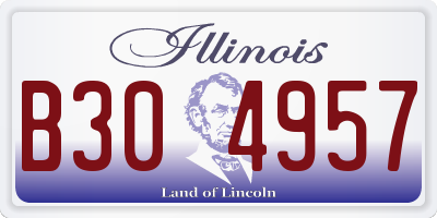 IL license plate B304957