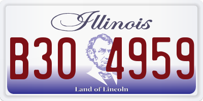 IL license plate B304959