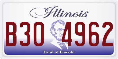 IL license plate B304962