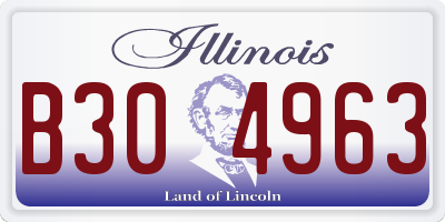 IL license plate B304963