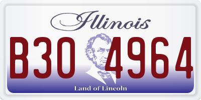 IL license plate B304964