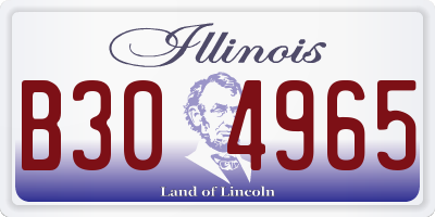 IL license plate B304965