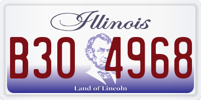 IL license plate B304968