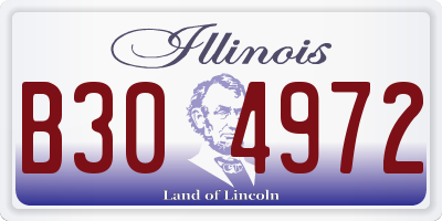 IL license plate B304972