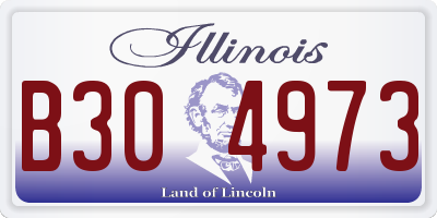 IL license plate B304973