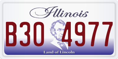 IL license plate B304977