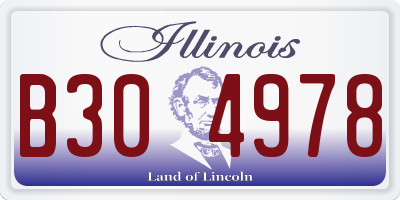 IL license plate B304978