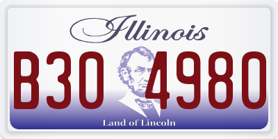 IL license plate B304980