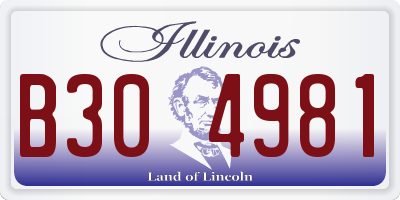 IL license plate B304981
