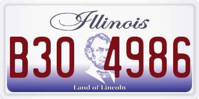 IL license plate B304986