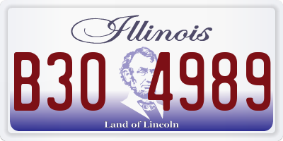 IL license plate B304989