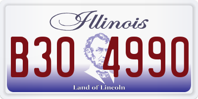 IL license plate B304990