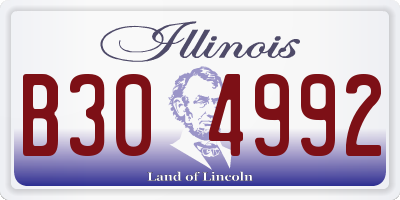 IL license plate B304992
