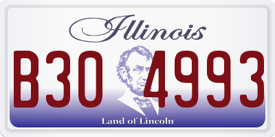 IL license plate B304993