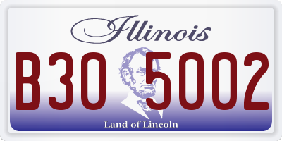 IL license plate B305002