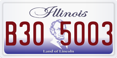 IL license plate B305003