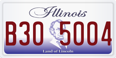 IL license plate B305004