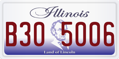 IL license plate B305006