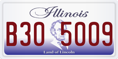 IL license plate B305009