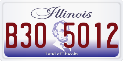 IL license plate B305012