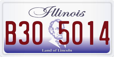IL license plate B305014