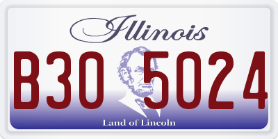 IL license plate B305024