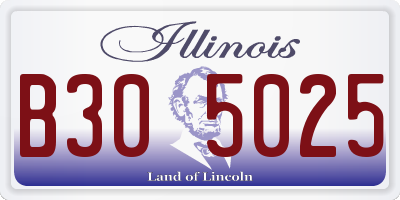 IL license plate B305025