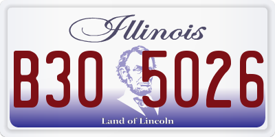 IL license plate B305026