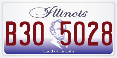 IL license plate B305028
