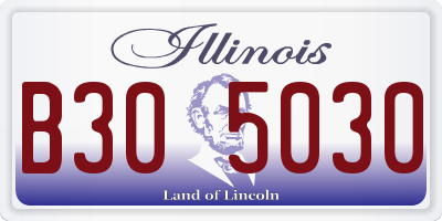 IL license plate B305030