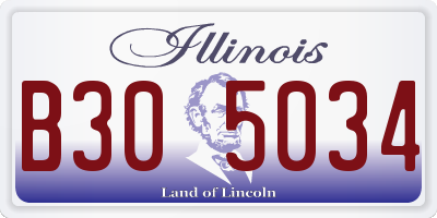 IL license plate B305034